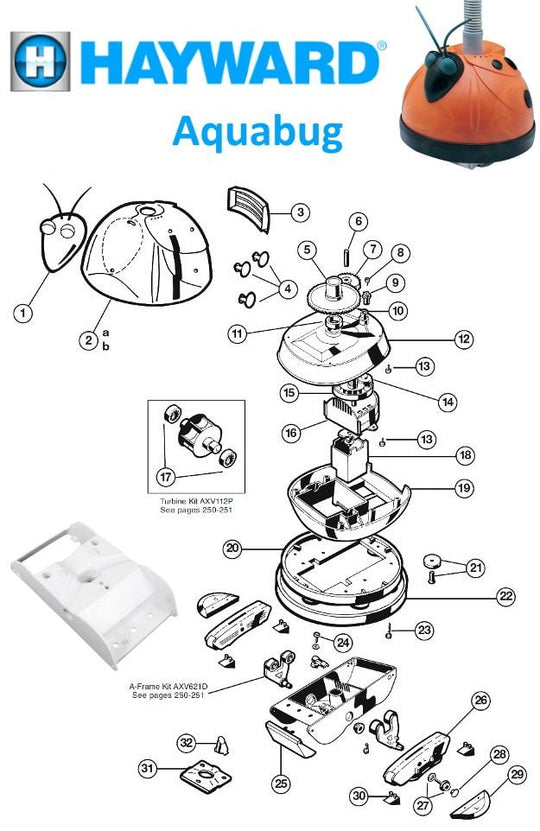 Hayward AquaBug Pool Cleaner Parts