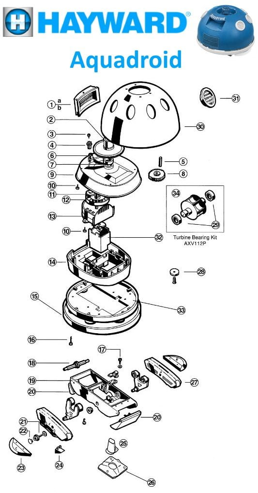 Hayward AquaDroid Pool Cleaner Parts