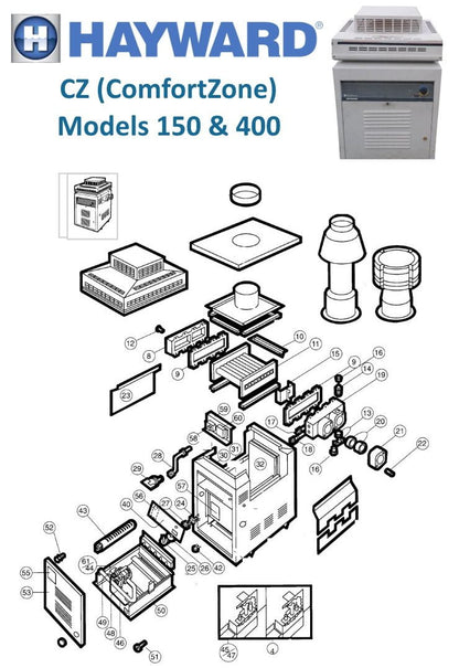 Hayward CZ Models 150 400 Heater Parts