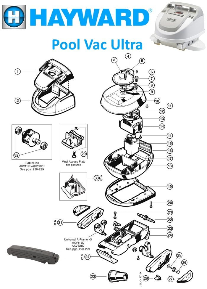 Hayward Pool Vac Ultra Pool Cleaner Parts