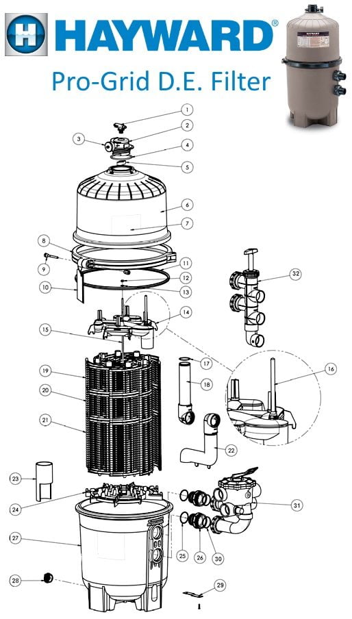 Hayward Pro-Grid DE Parts