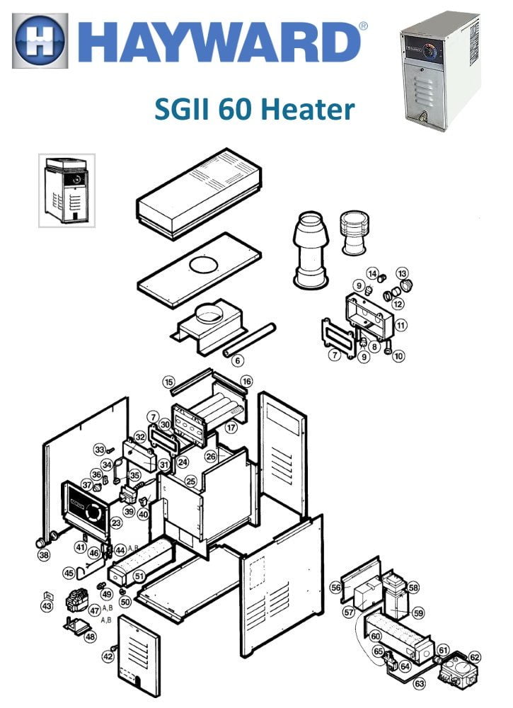 Hayward SGII 60 Heater Parts