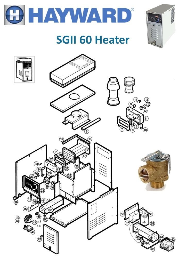 Hayward SGII 60 Heater Parts