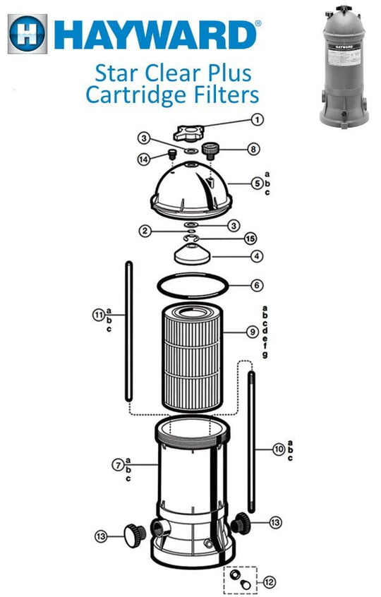 Hayward Star Clear Plus Cartridge Filter Parts