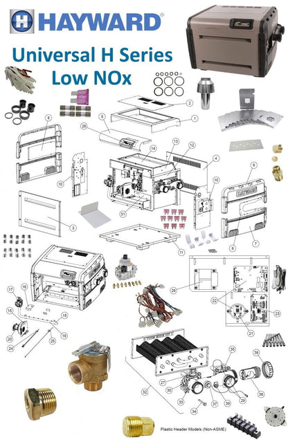 Hayward Universal H Series Low NOx FD Heater Parts