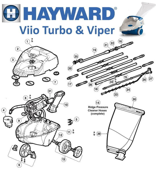 Hayward Viio Turbo & Viper Pool Cleaner Parts