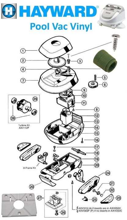 Hayward Vinyl Pool Vac Pool Cleaner Parts