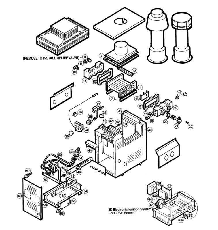 Hayward CPS CPSE Models 520 1820 Heater Parts