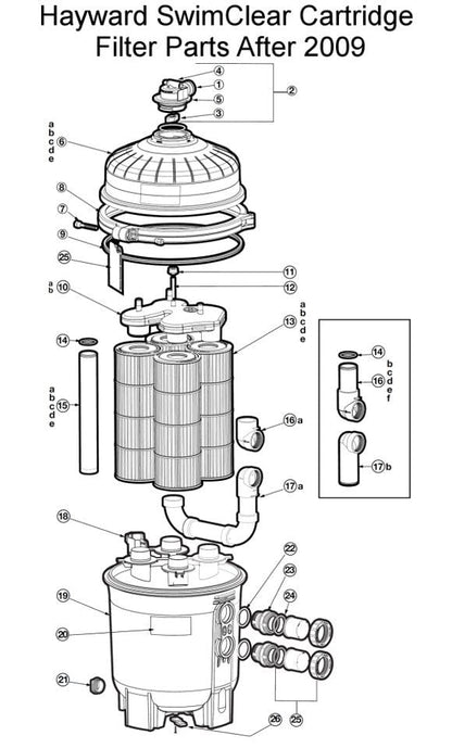 Hayward Swim Clear Cartridge Filter Parts (After 2009)