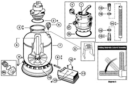 Hayward S140/S144/S146T Sand Filter Parts