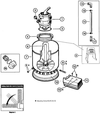 Hayward Pro-Series S164T/S166T Sand Filter Parts