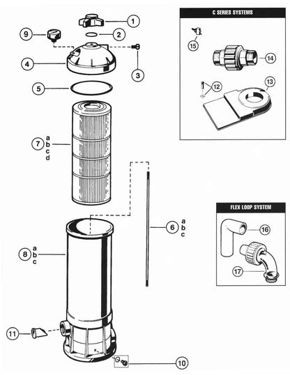 Hayward Star Clear Cartridge Filter Parts