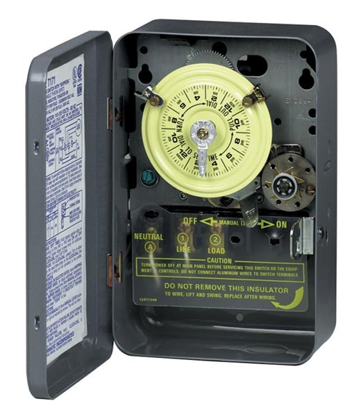 Intermatic Single Timeclock 24 Hr. w/Trippers SPST, 120v (T171)