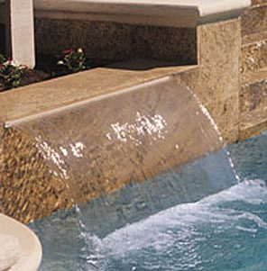 Jandy® Sheer Descent Waterfall, 12 in. x 6 in. Lip, Clear (1201C)