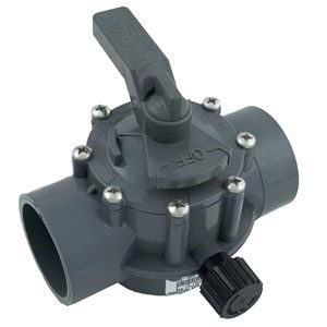 Jandy® Valve, Grey, 2 Port, 1.5 in. by 2.0 in. (1157)