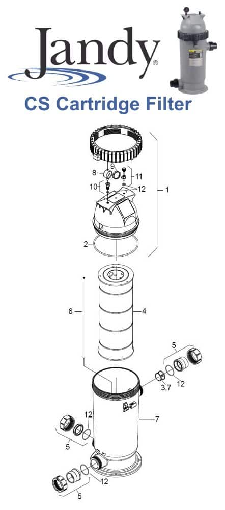 Jandy CS Series Filter Parts