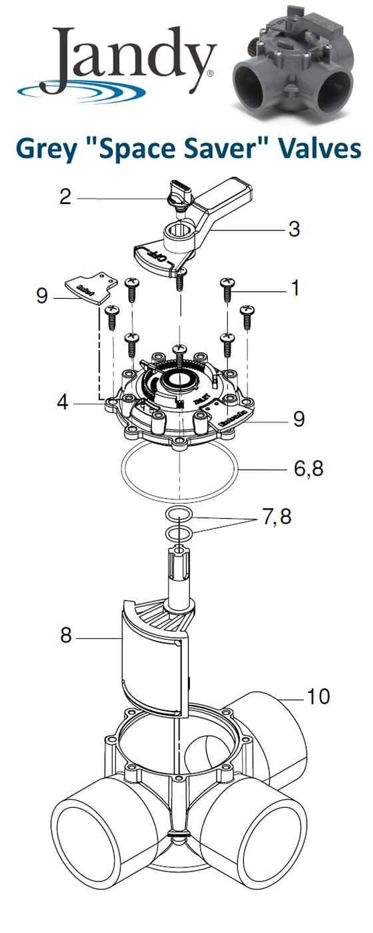 Jandy® Gray Diverter Valve parts