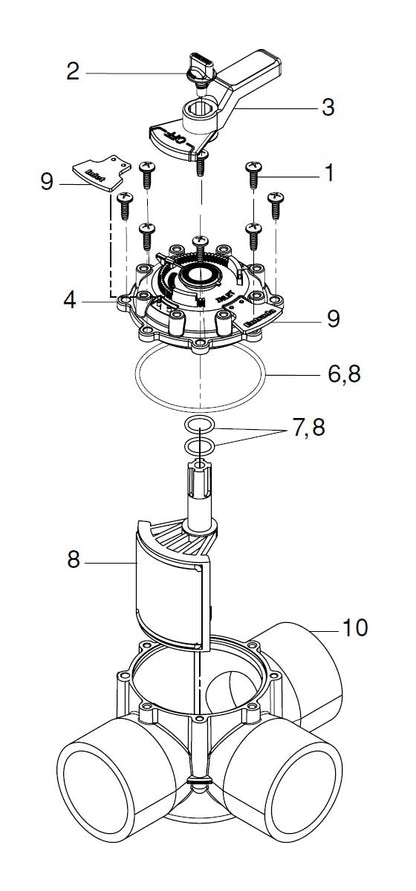 Jandy® Gray Diverter Valve parts