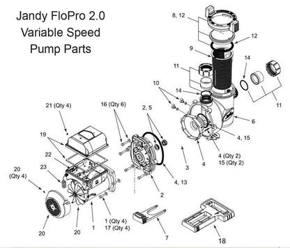 Jandy FloPro 2.0 VS Pump Parts