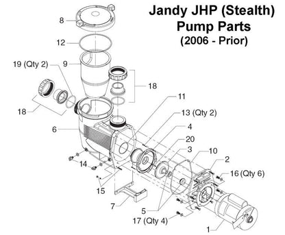 Jandy JHP Series (Stealth) Pump Parts