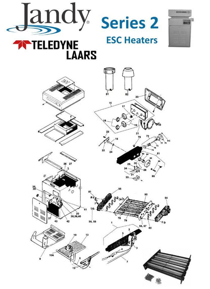 Jandy/Laars Series 2 ESC Heater Parts