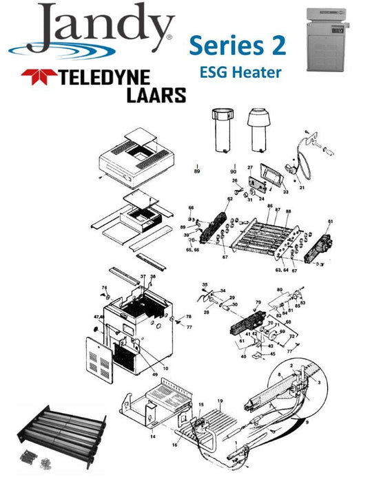 Jandy/Laars Series 2 ESG Heater Parts