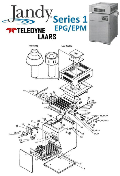 Jandy/Laars Series One EPG EPM Heater Parts