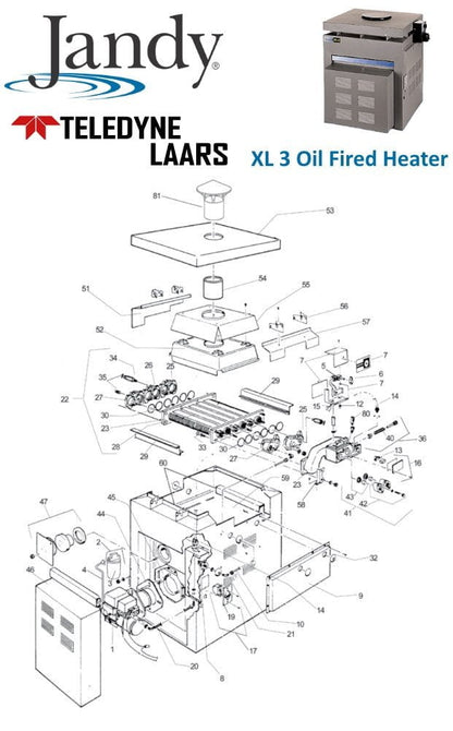 Jandy/Laars XL 3 Oil Fired Heater Parts