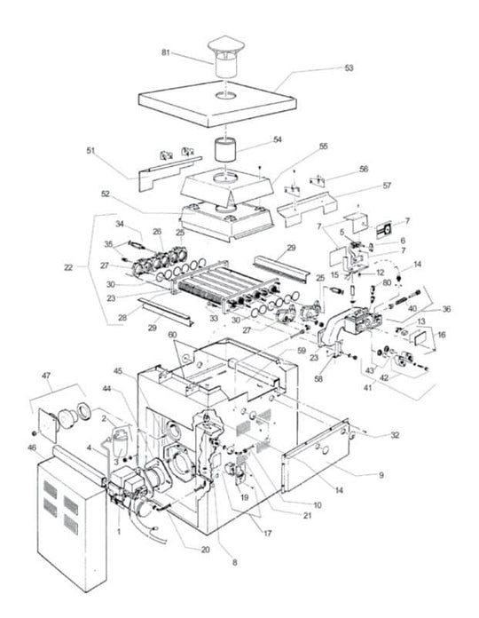 Jandy/Laars XL 3 Oil Fired Heater Parts