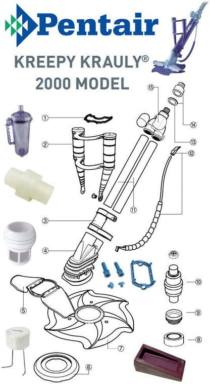 Kreepy Krauly Kreepy Pool Cleaner Parts 2000-2011