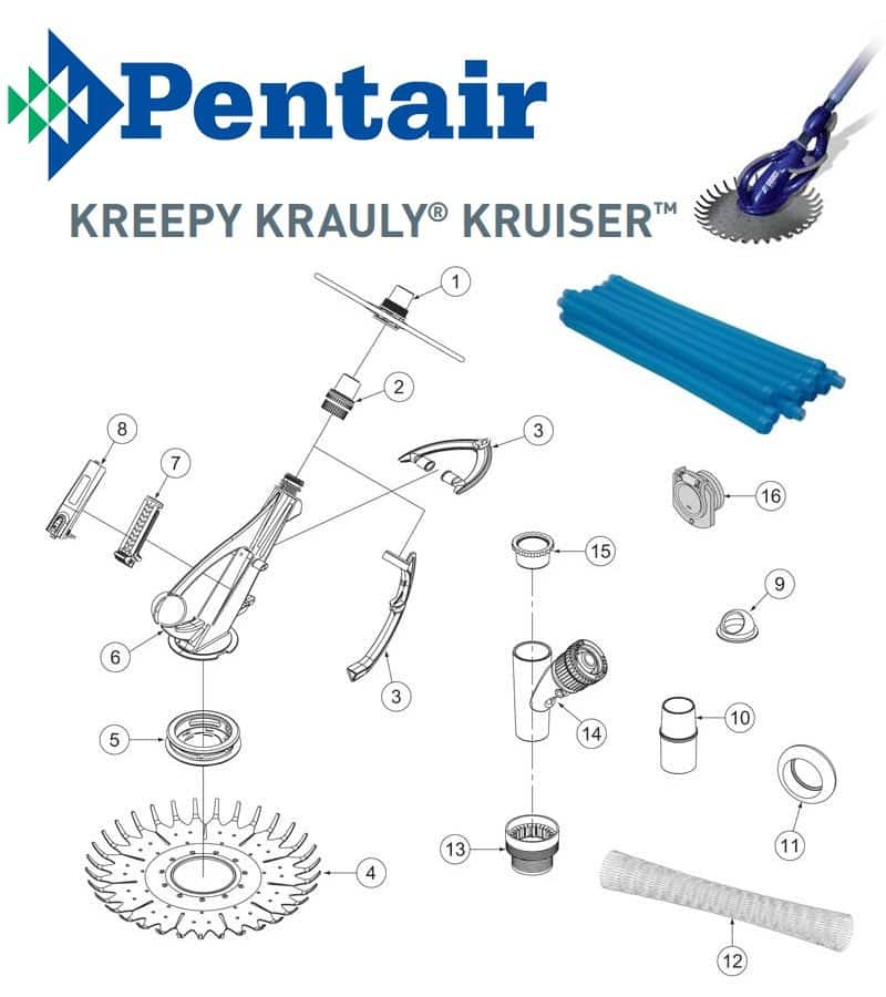 Kreepy Krauly Kruiser Pool Cleaner Parts 2011 and Earlier Models
