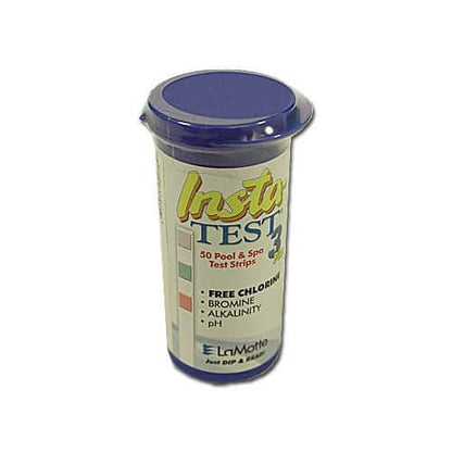 LaMotte Insta-Test Strips; Free Chlorine, Bromine, Alkalinity, pH, Bottle of 50 (2976-24-WOD-PT)