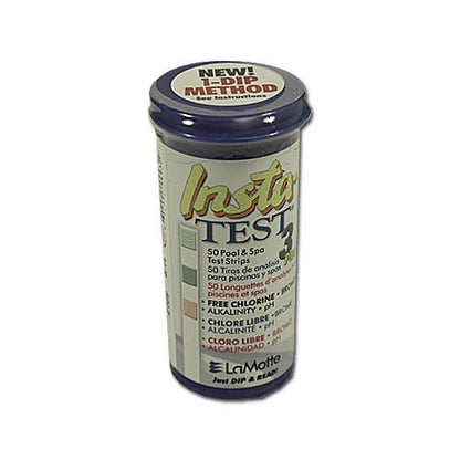 LaMotte Insta-Test 3 Strips; Free Chlorine, Bromine, Alkalinity, pH, Bottle of 50 (2976-ML-12)