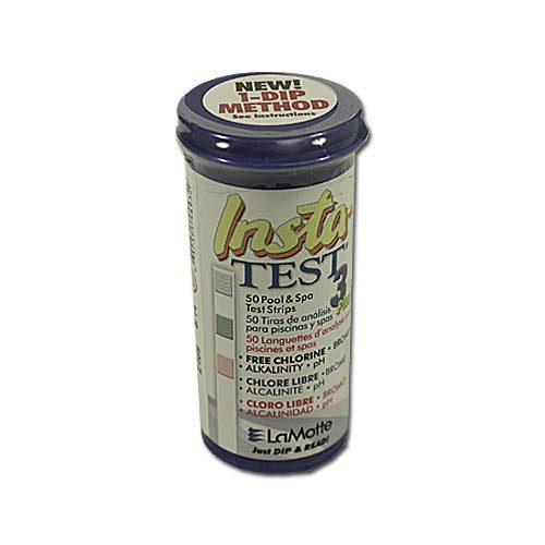 LaMotte Insta-Test 3 Strips; Free Chlorine, Bromine, Alkalinity, pH, Bottle of 50 (2976-ML-12)