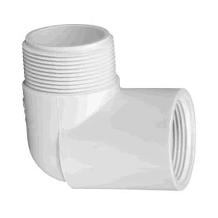 Lasco Standard 90 Degree Elbow, PVC, TxT, 1-1/2 in. (412-015)