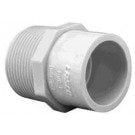 Lasco Reducing Adapter Bushing, White PVC, Sch. 40, 2 inch MIPT x 1.5 Inch Socket SLIP (436-251)