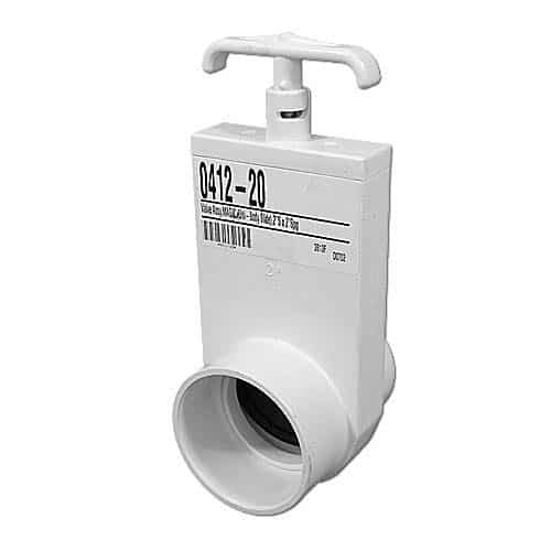 Magic Plastics Uni-Body Gate/Slide Valve, 2.0 in. S x 2 in. Spig, White (0412-20)