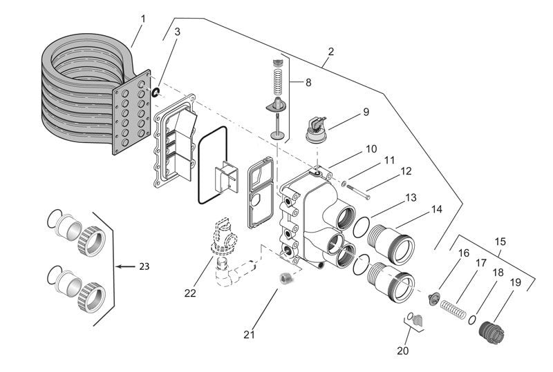Pentair MasterTemp Heater, Water System Parts
