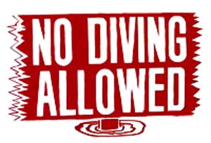 Nassco No Diving Allowed Sign (SW13)