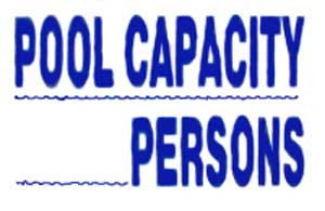 Nassco Pool Capacity/Number of People Allowed Sign (SW15)