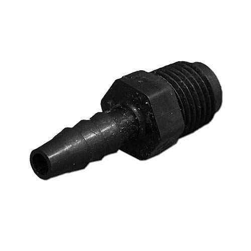 Fitting, PVC, Threaded Barb Adapter, 1/4"RB x 1/4"MPT (P4MCB-4)