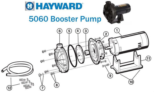 Hayward Poolsweep 5060 Booster Pump Parts (Before 2008)