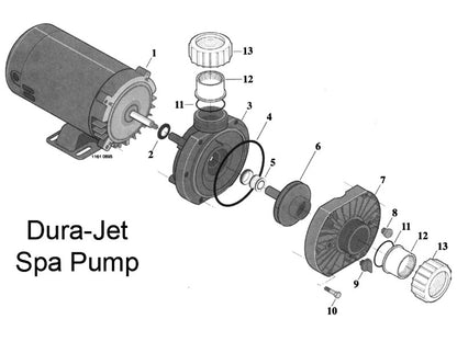 Sta-Rite Dura-Jet Spa Pump, JS Series Only, Parts