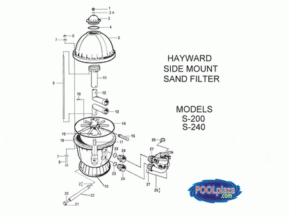 Hayward S200/S240 Series Sand Filter Parts