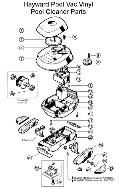 Hayward Vinyl Pool Vac Pool Cleaner Parts