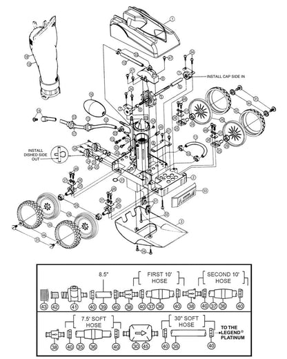 Pentair Legend/Kreepy Krauly Platinum Cleaner Parts, 2011 and Earlier Models