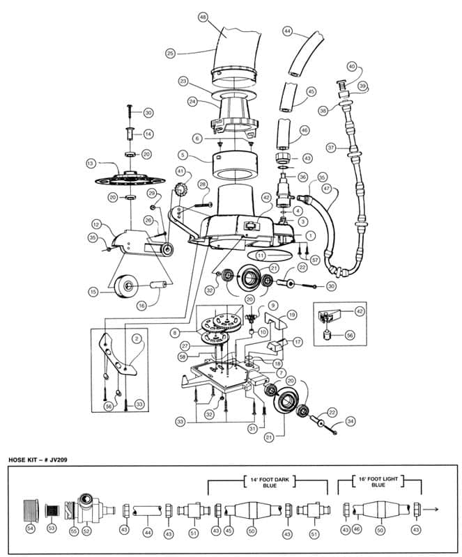 Pentair Jet Vac Pool Cleaner Parts