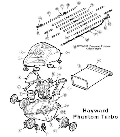 Hayward Phantom & Phantom Turbo Pool Cleaner Parts