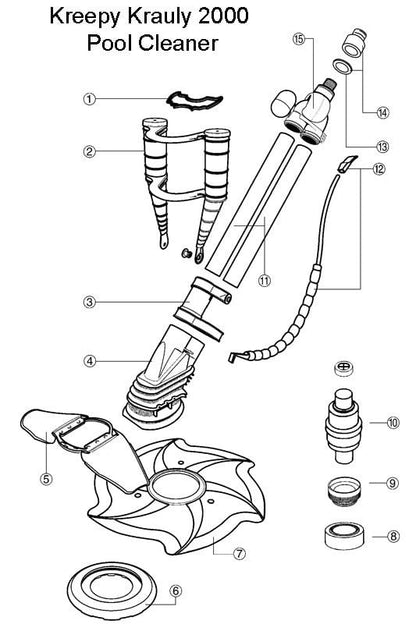 Kreepy Krauly Kreepy Pool Cleaner Parts 2000-2011