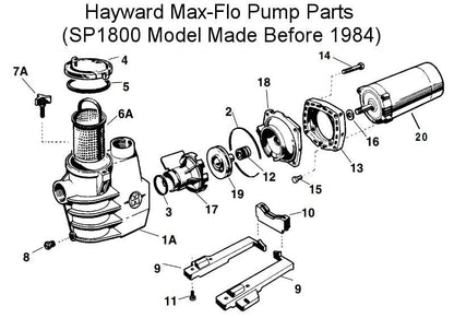 Hayward Max-Flo 1800 Pump Parts